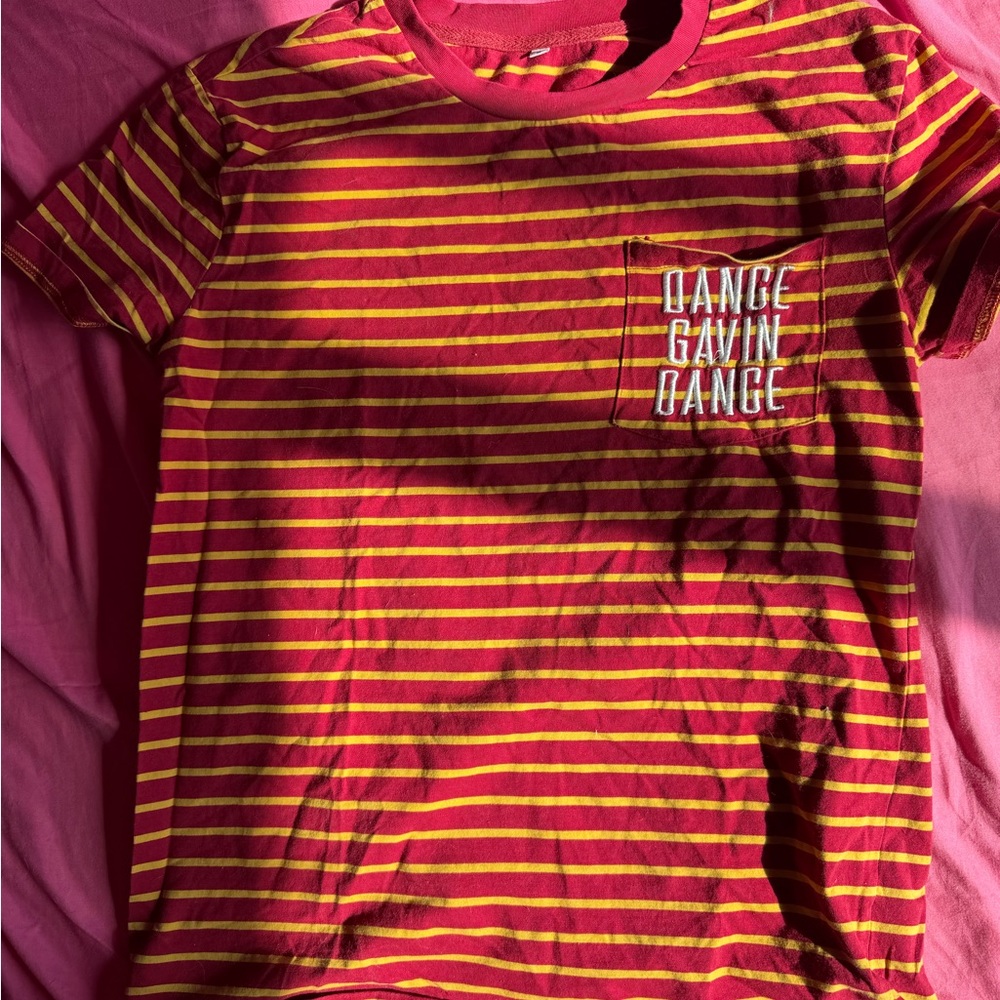 Dance Gavin Dance Striped Red and Yellow T-Shirt
